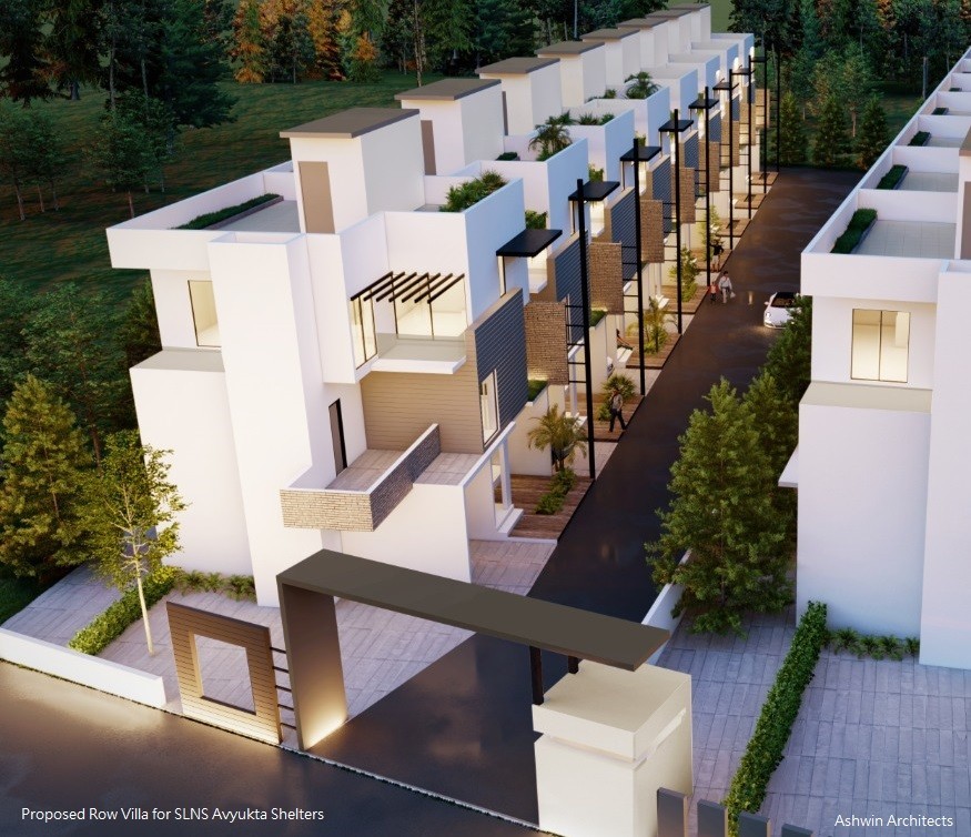 PROPOSED VISHUDDH ANANDAM ELEVATION - Row villas in Bangalore - 3Row Houses For Sale in Bangalore, Karnataka